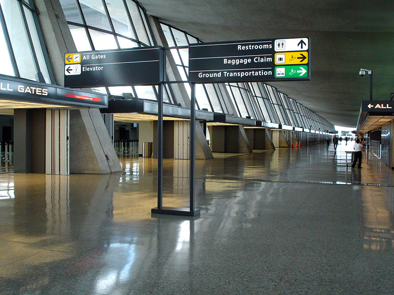 Dulles airport sign