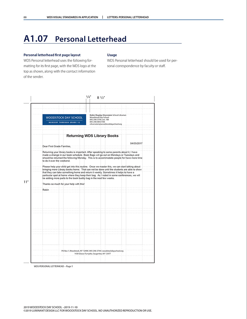 Identity manual letterhead